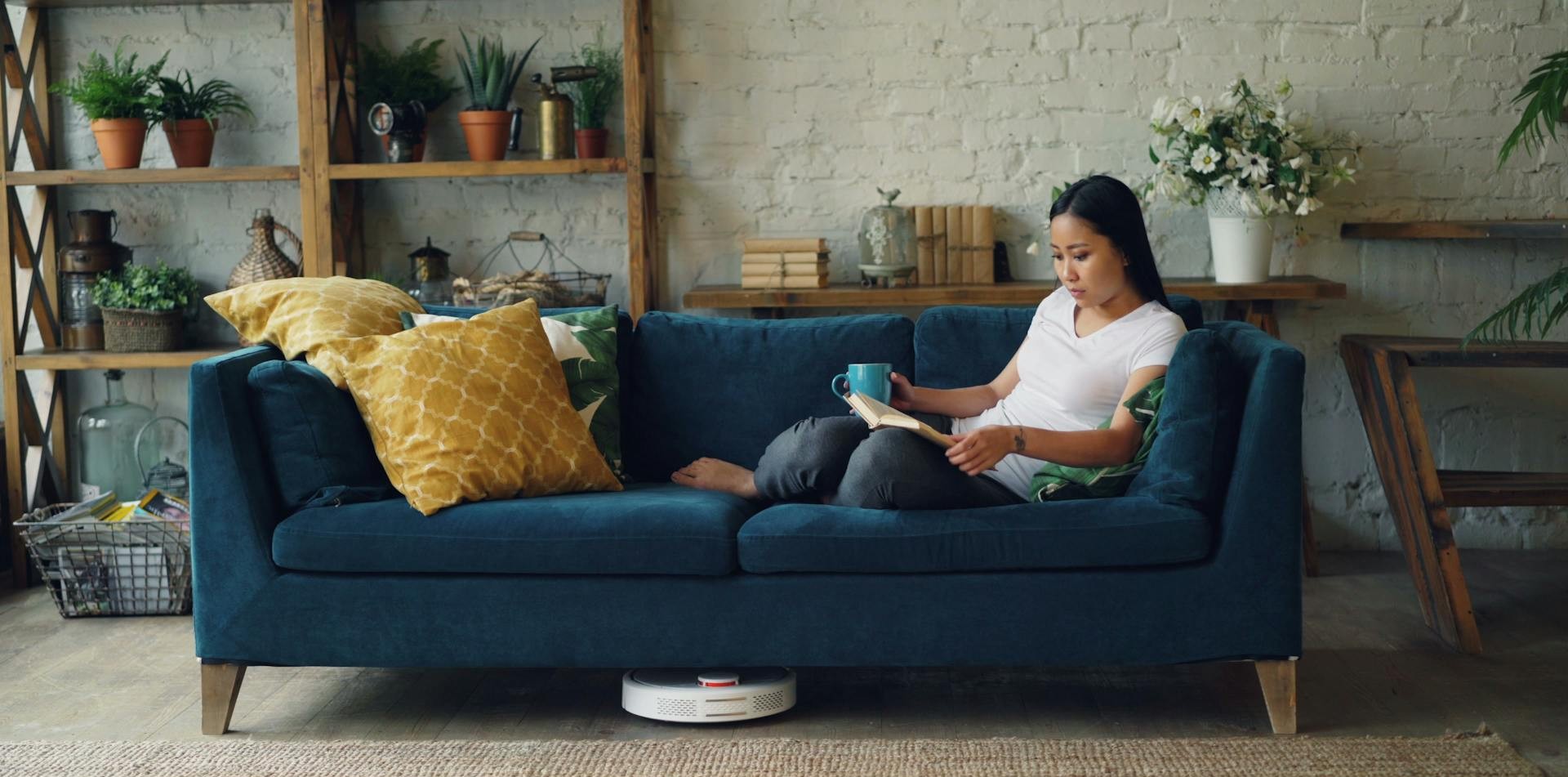 Beautiful living room with premium sofa